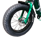 pneu kenda sur fat bike electrique vert