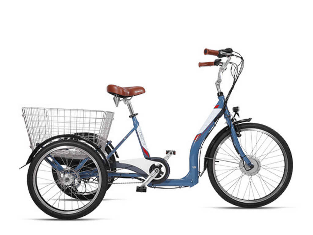 Tricycle vélo électrique 3 roues frein arrière à disque autonomie 50km