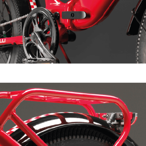 vélo grosse roue et pliant rouge