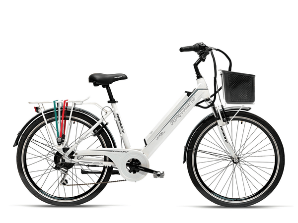 vélo de ville électrique avec batterie integré dans le cadre